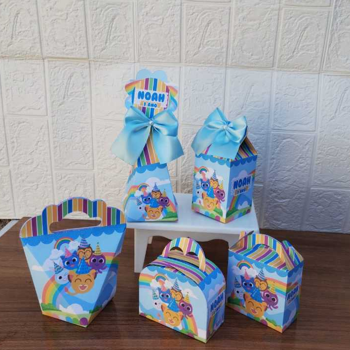 MONTE EM CASA - Kit Festa Personalizados BOLOFOFO MENINO  Lembrancinhas Caixinhas