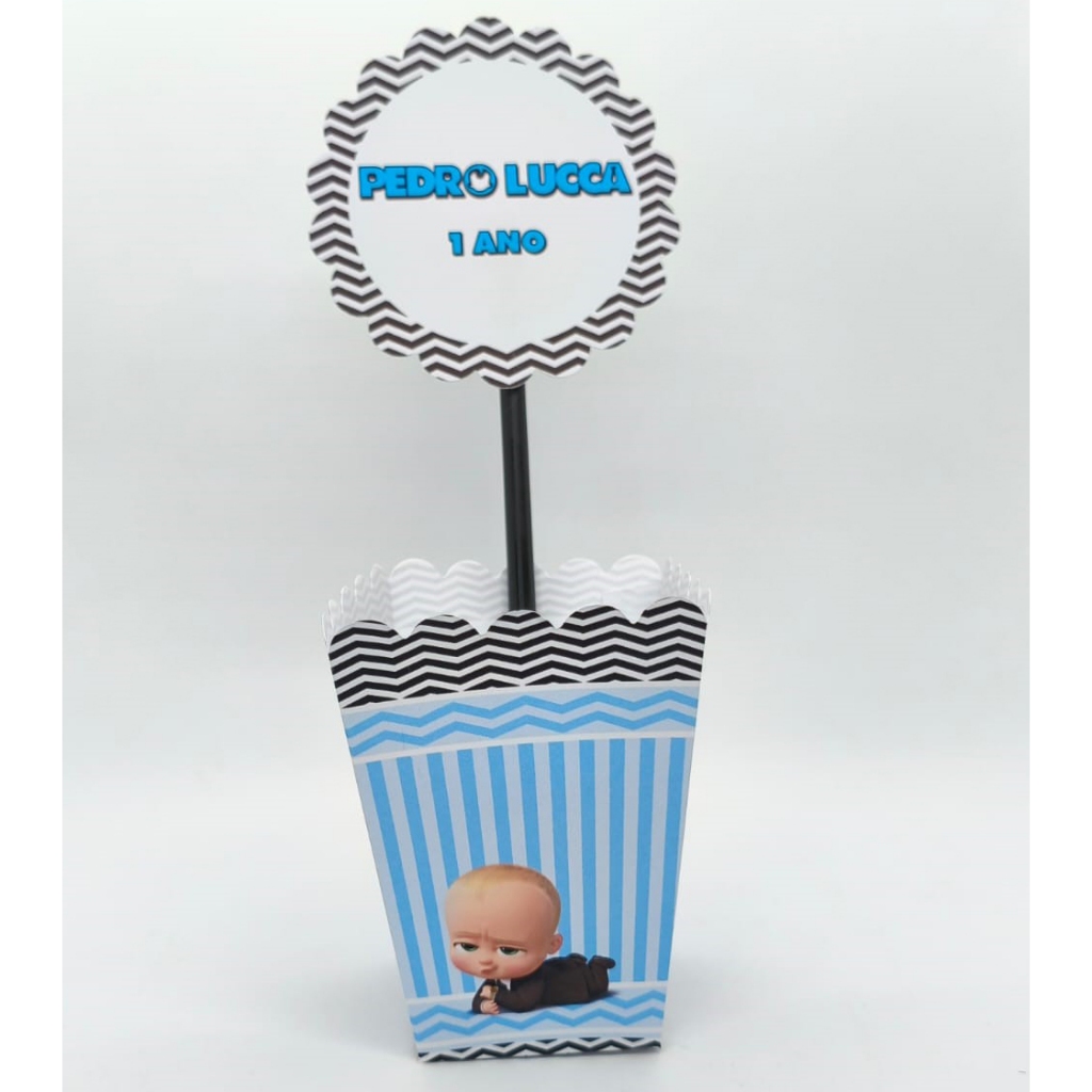 Kit Centro de Mesa PEGUE E MONTE O Poderoso Chefinho 001-Centro Mesa Festa Lembrancinha Aniversário