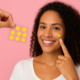 Adesivos Para Acne Cinco Cores Vários Tamanhos Fofos Com Estilo Estrela/Coração Para Todas As ocasiões em Oferta na Shopee