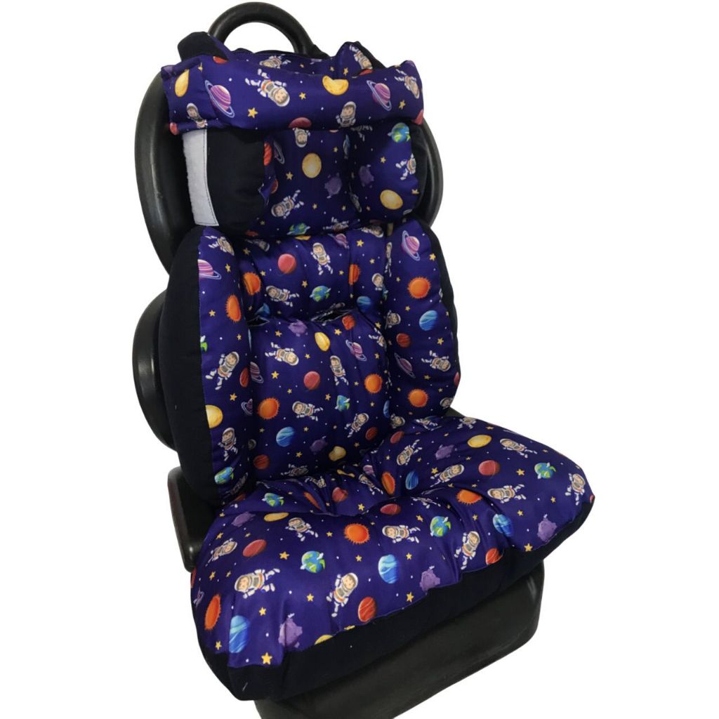 Imagem Colchonete Universal Infantil p/ Cadeirinha com Faixa Protetora – Conforto e Segurança