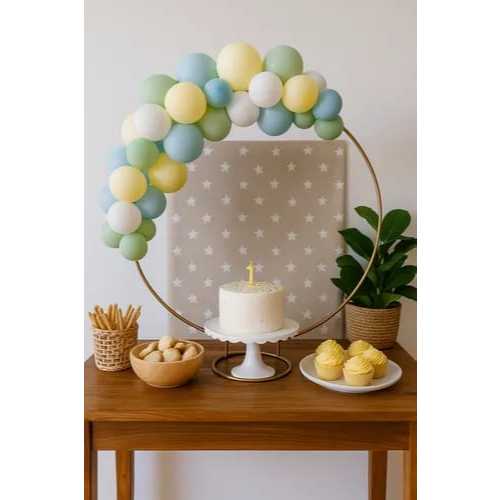 Mini Painel Arco Redondo Suporte para Decoração de Festa e Mesa Dourado em Oferta na Shopee