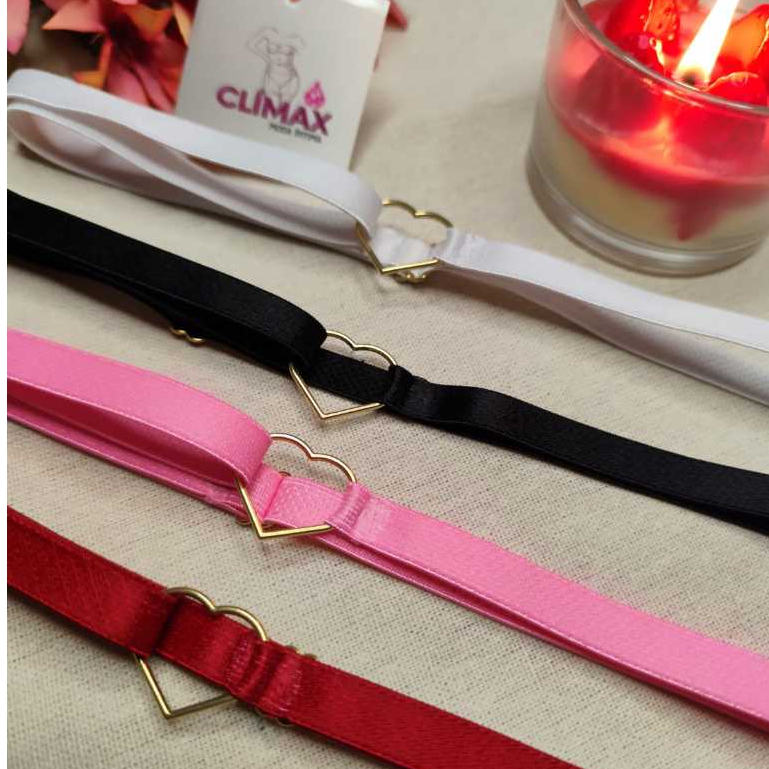 Kit 5 persex coração regulável lingerie moda íntima