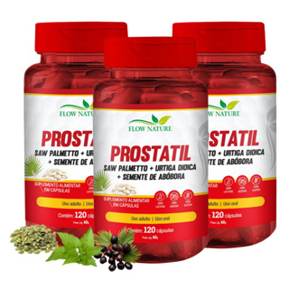 Prostatil-Saw Palmetto-Urtiga Dióica-Semente de Abóbora 120 Cáps. de 500mg-Kits C/1, 2 e 3 Potes em Oferta na Shopee