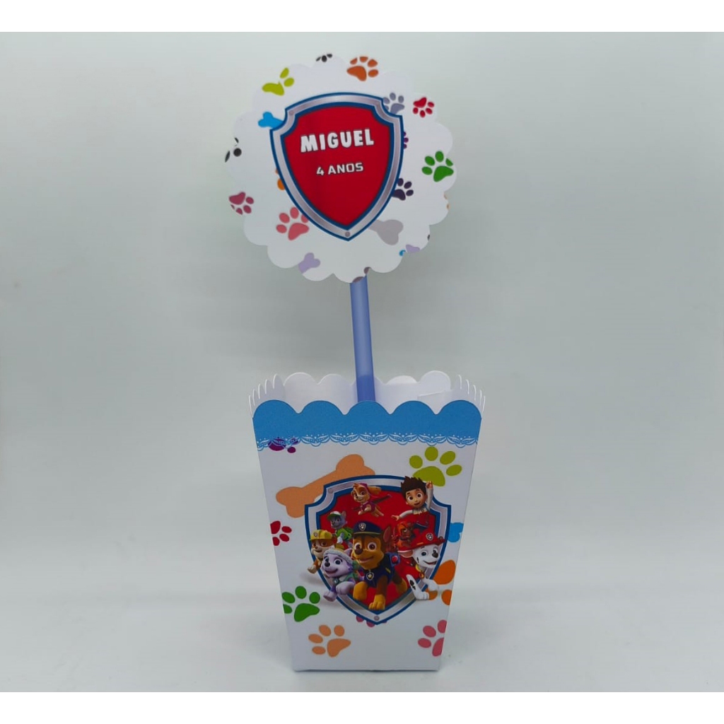 Kit Centro de Mesa PEGUE E MONTE Patrulha Canina 001-Centro Mesa Festa Lembrancinha Aniversário
