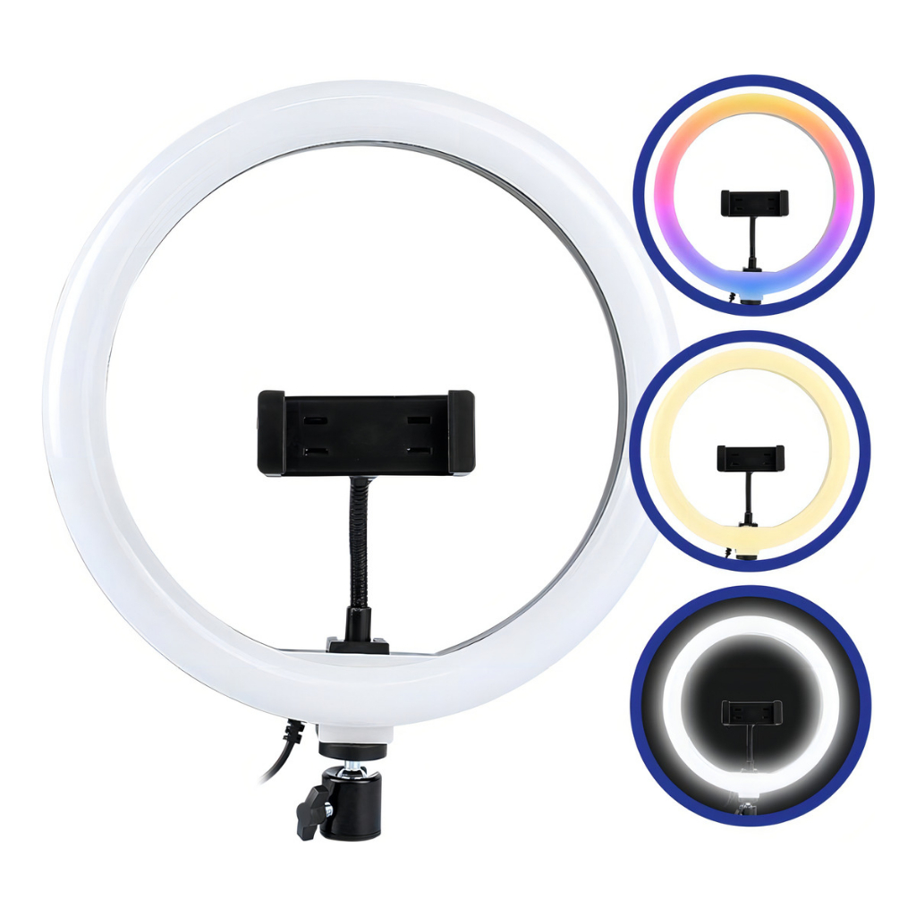 Ring Light 10 Polegadas RGB Oberon OR-PL10R com Suporte para Celular