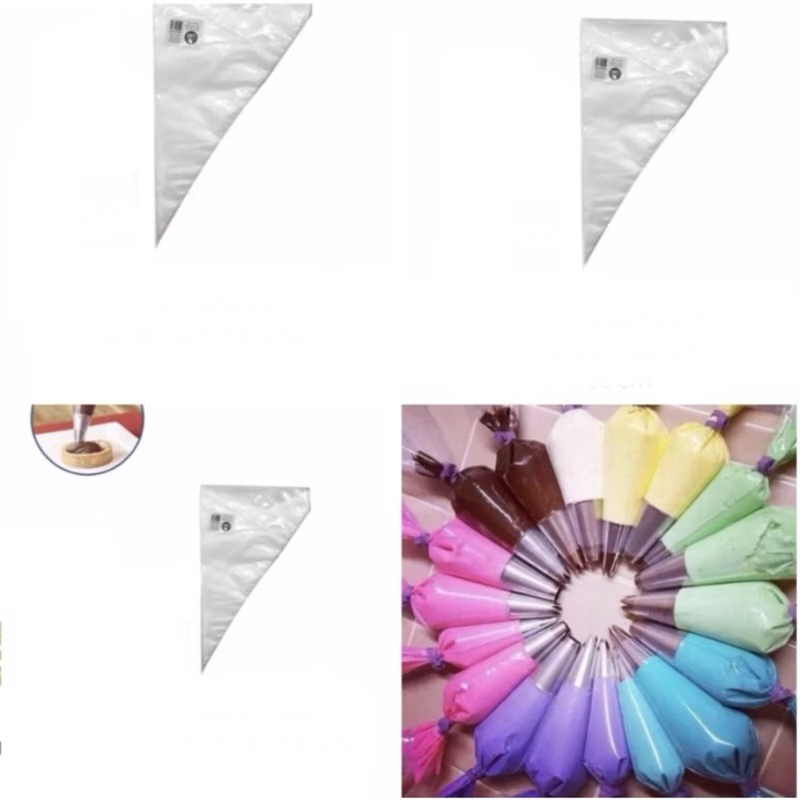 100~500 SACO DE CONFEITAR/MANGA DESCARTÁVEL  P, M OU G ( CHEFE) em Oferta na Shopee