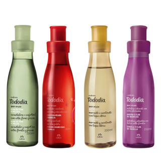1 Body Splash Natura Tododia Ameixa E Flor De Baunilha 200ml Maça caramelada Macadamia Flor de Pera e Melissa adocicado