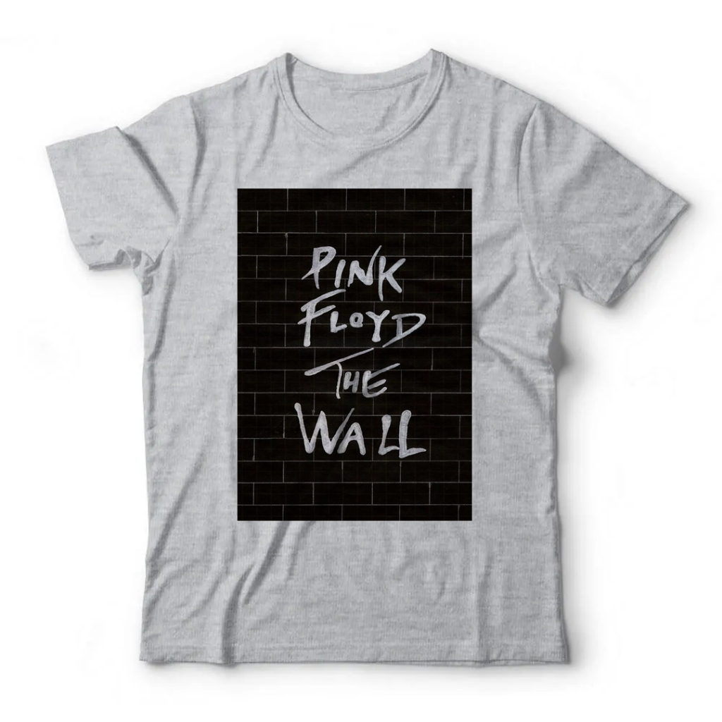 Camiseta Adulto Unissex - Pink Floyd The Wall (Cores Disponíveis: Cinza, Azul, Rosa, Verde, Amarelo, Branco)