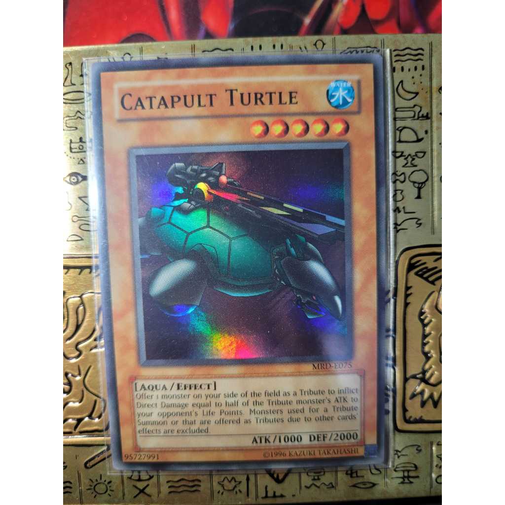 Catapult Turtle MRD-en075 (Tartaruga Catapulta). Super Rare Yugioh. Ótimo estado. Original Konami.