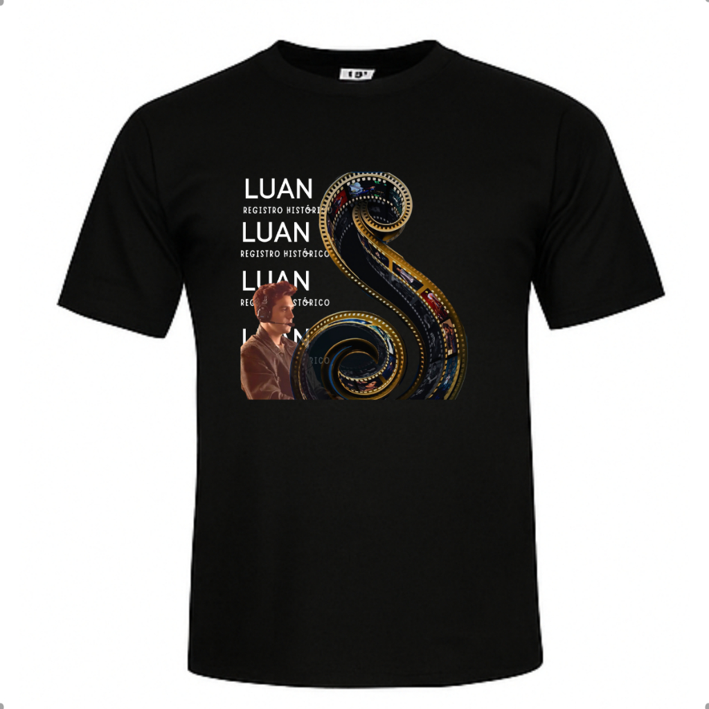 Camiseta Luan Santana Camisa Novo DVD Registro Histórico Tshirt Luan Santana Luanete Algodão