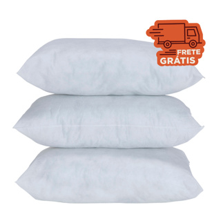 kit 3 travesseiros manta 100% Mista Siliconizada em Oferta na Shopee