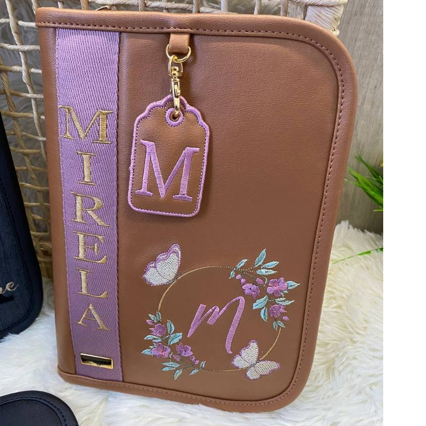 CAPA DOCUMENTOS E CARTEIRA DE VACINAÇÃO BEBÊ - SINTETICO LUXO / LINHO LUXO SUZE ATÊLIE em Oferta na Shopee