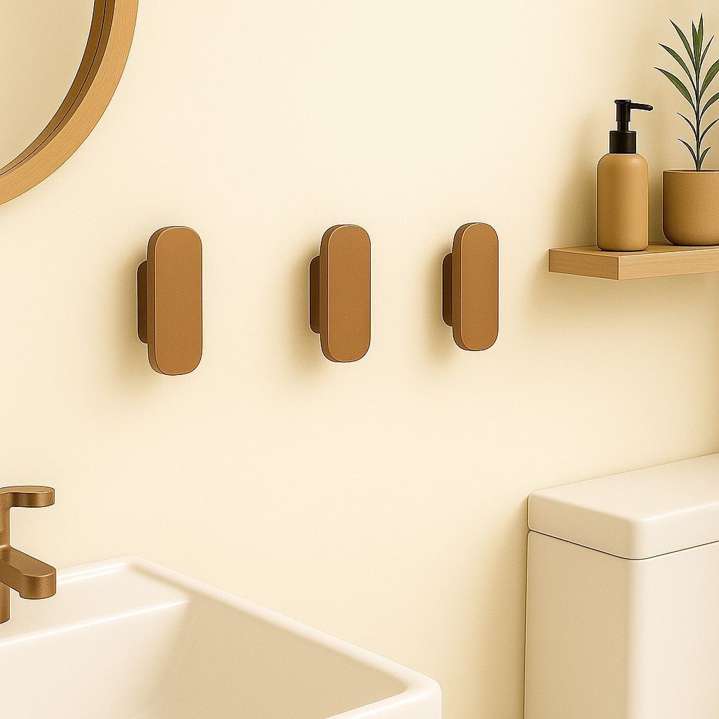 Gancho de Parede Tesla com Fita Dupla Face 3M para Toalhas Banheiro Cor Bronze em Oferta na Shopee