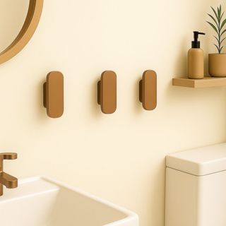 Gancho de Parede Tesla com Fita Dupla Face 3M para Toalhas Banheiro Cor Bronze em Oferta na Shopee