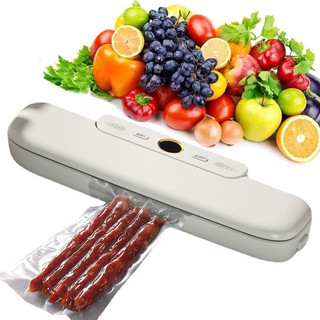 Seladora a vacuo de Alimentos Com Visor De Led Doméstica Bivolt Hermética Armazena Alimentos Domésticos Embaladora Vácuo