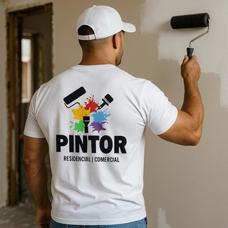 CAMISETA UNIFORME PERSONALIZADO PINTOR MALHA FRESCA LEVE 100% ALGODÃO IDEAL PARA O DIA A DIA DE TRABALHO