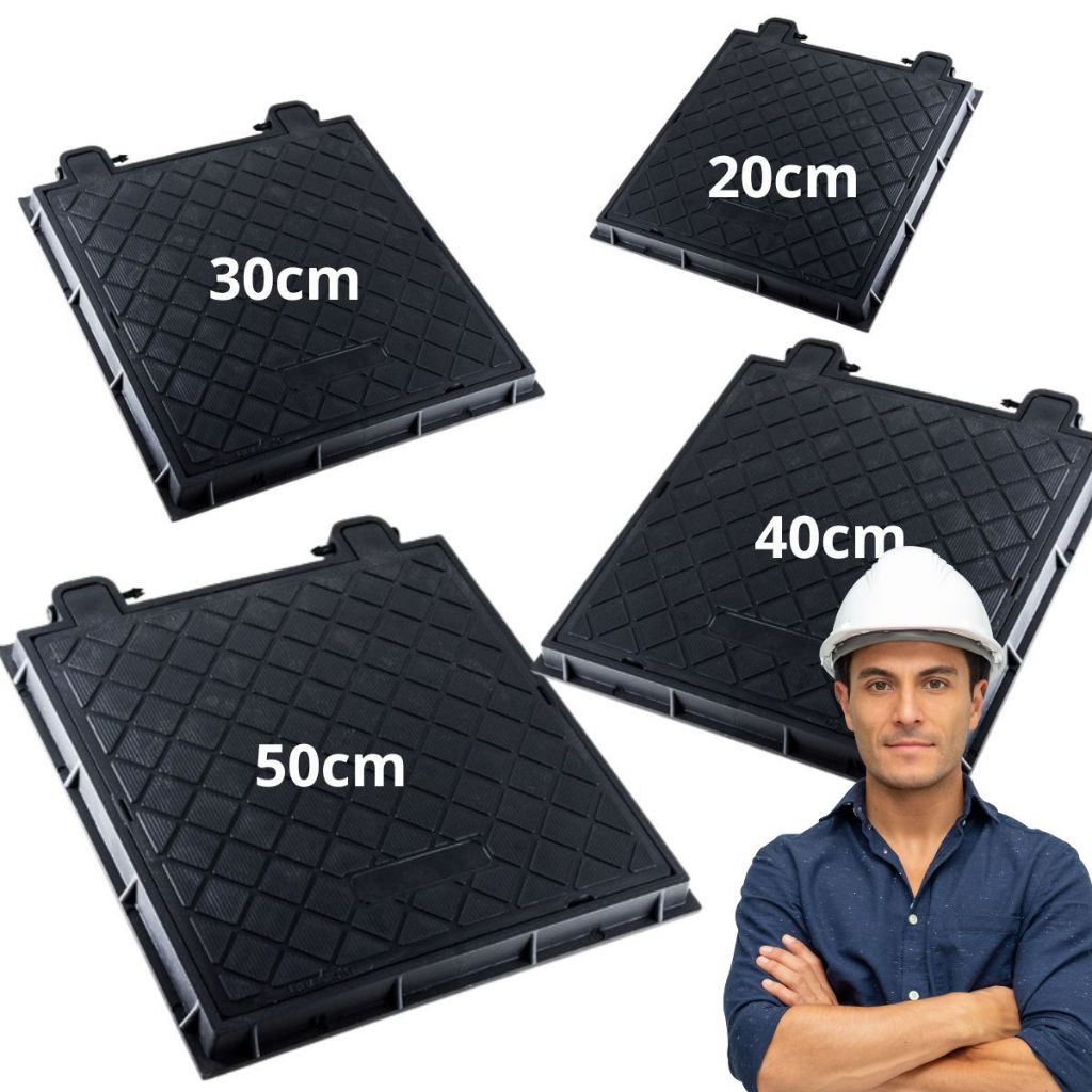 Tampa Pvc Esgoto Cisterna Caixa de Passagem Reforçada Completa C/Aro Articulado em Oferta na Shopee