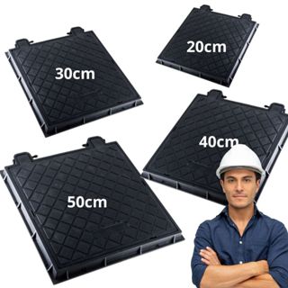 Tampa Pvc Esgoto Cisterna Caixa de Passagem Reforçada Completa C/Aro Articulado em Oferta na Shopee