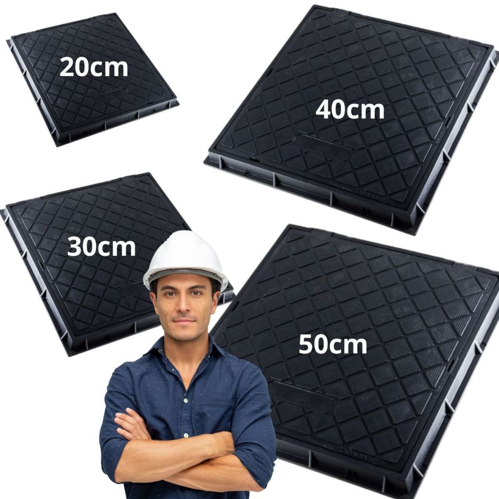 Tampa Pvc Esgoto Caixa de Passagem Cisterna Reforçada C/Aro Fixo em Oferta na Shopee