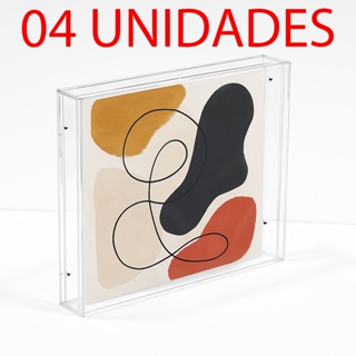 kit 4 UNI, Moldura Acrílica De Mesa ou parede  -  porta retrato -  premium resistente em Oferta na Shopee
