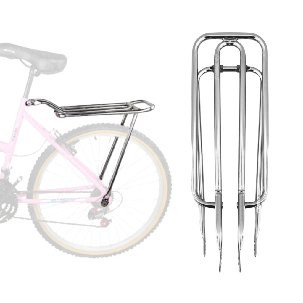 Garupeira Bagageiro Garupa Bike Mtb Articulado Rabetão Cromado Bikelet Bike motorizada