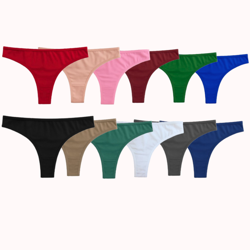 Kit 10 Calcinhas Fio Duplo Femininas Cotton Plus Size Confortável Uso Diário