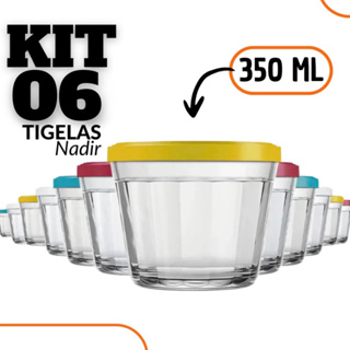 Kit 6 Tigelas Vidro 350ml – Micro-ondas e Freezer | Uso Diário Nadir em Oferta na Shopee