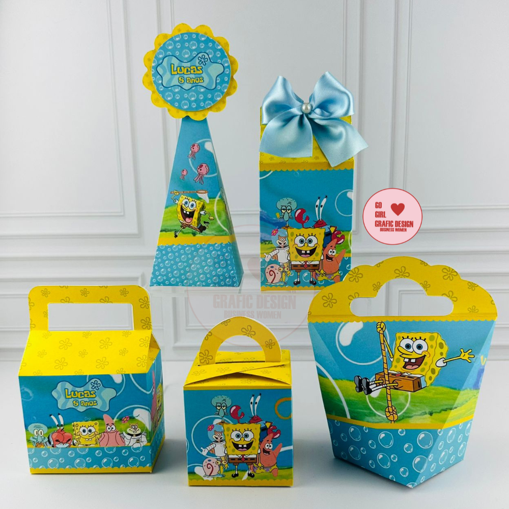 Kit festa Bob Esponja Lembrancinha Aniversário Infantil