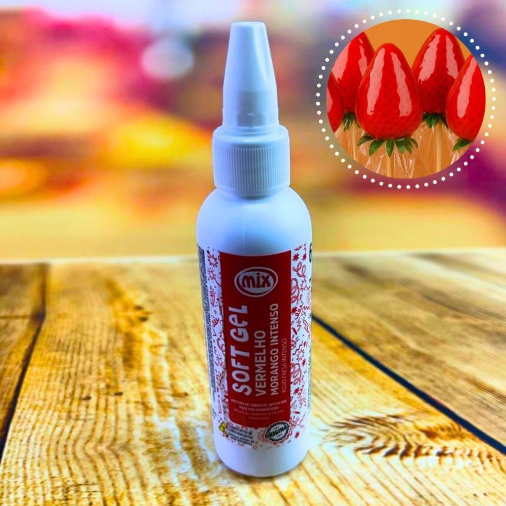 1~5 CORANTE VERMELHO MORANGO SOFT GEL 60G,PARA MORANGO DO AMOR E CONFEITARIA GERAL  (MIX) em Oferta na Shopee