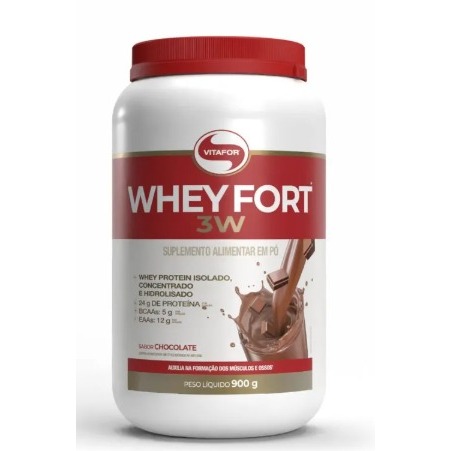 Whey Fort 3w 900g Sabores - Vitafor