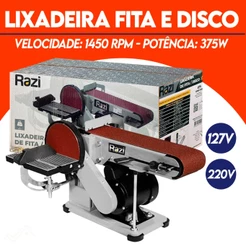 Lixadeira Fita Disco Razi Rz- Ifdb914/m2 375w 220v