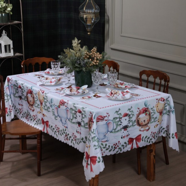 Toalha Mesa Enfeites de Natal 12 Lugares Decoração, Festas Natal, Estampas Exclusivas