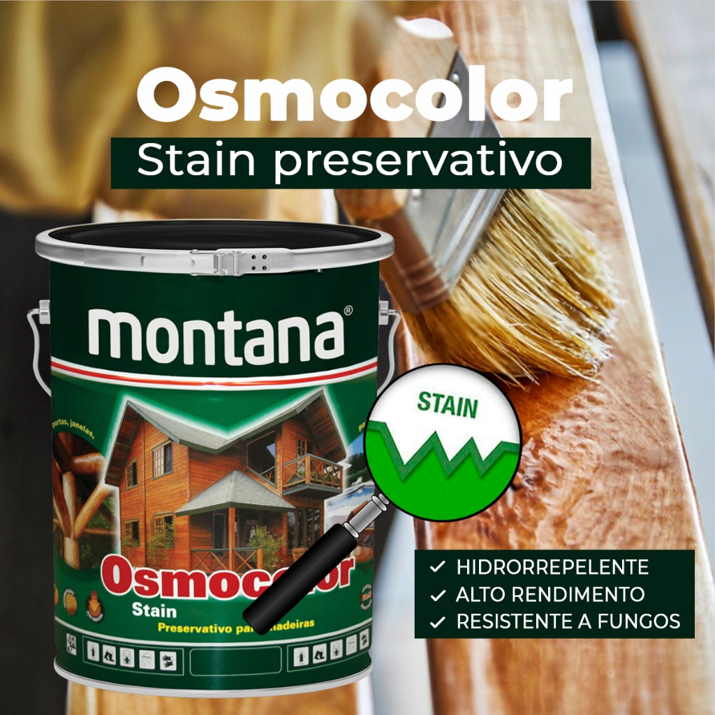 Stain Protege Fungos E Realça Veios Madeira Montana 18 L
