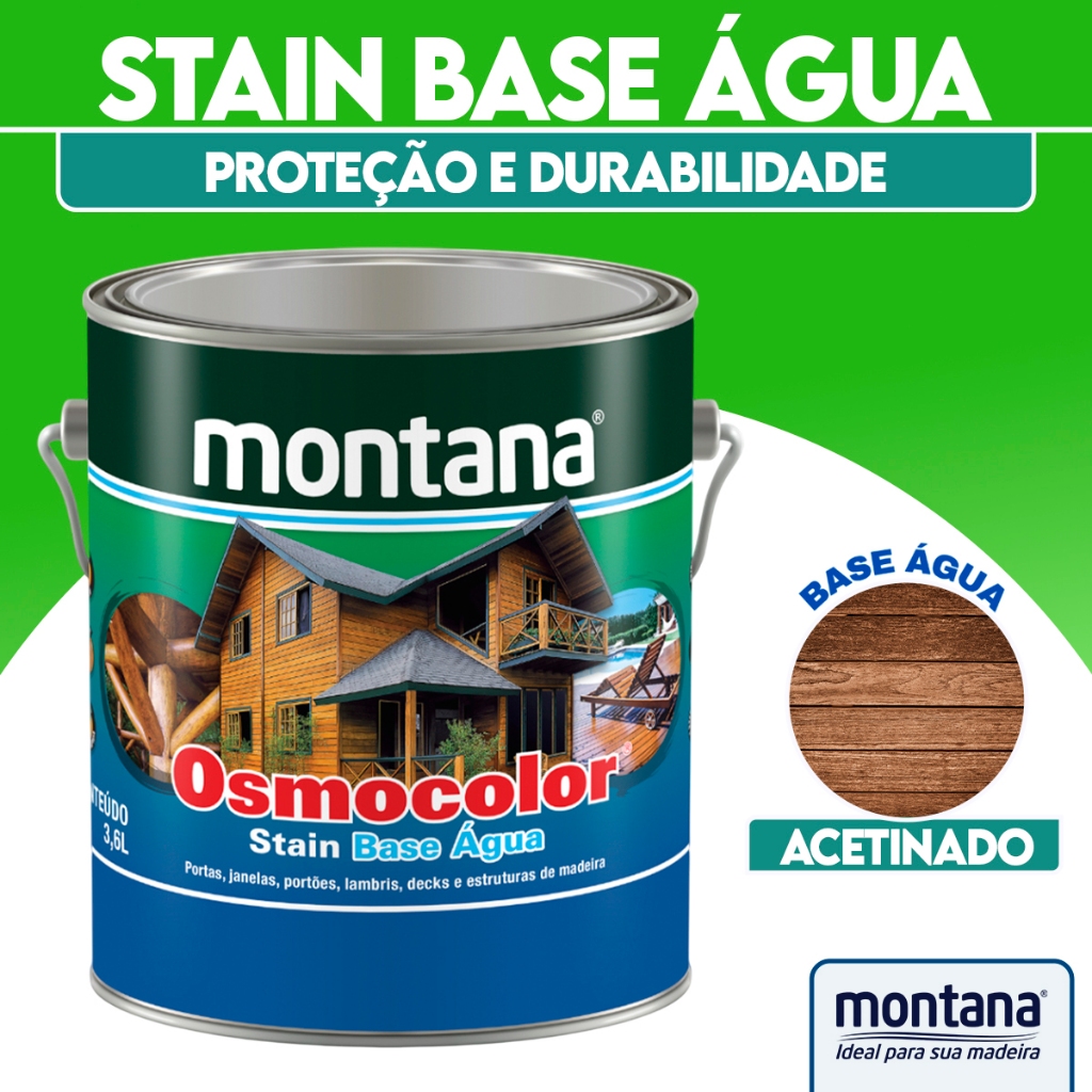 Osmocolor Transparente Stain Preservativo Acetinado 900ml Montana - Proteção para Madeira