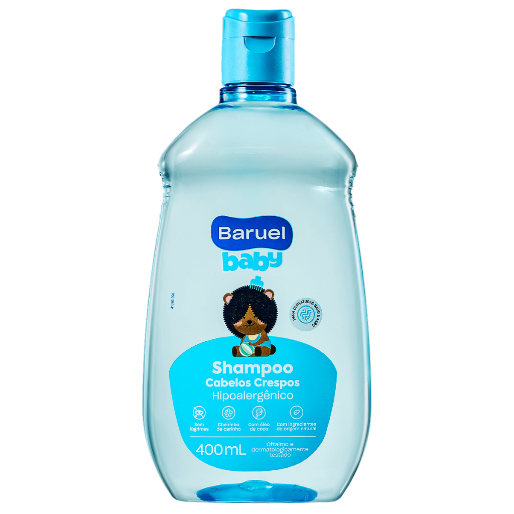 Shampoo Infantil Baruel Baby Cabelos Crespos Com 400ml em Oferta na Shopee
