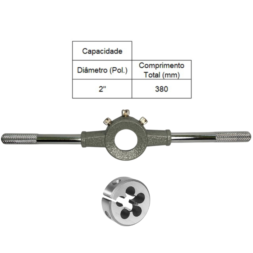 PORTA COSSINETE 2 POLEGADA + COSSINETE MANUAL AÇO LIGA M22 X 2,5 - ANSI - ROCAST