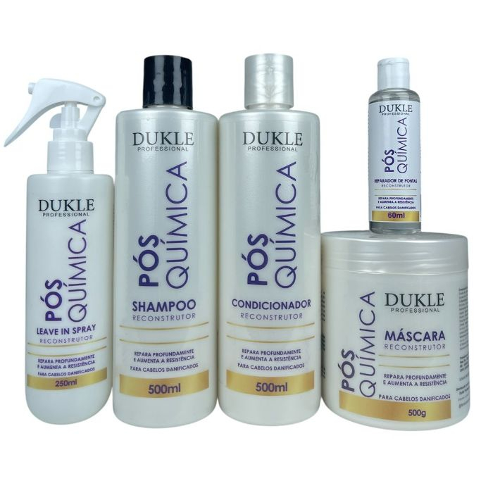 Kit Capilar Pós Química Reconstrutor 5 Passos Dukle Professional