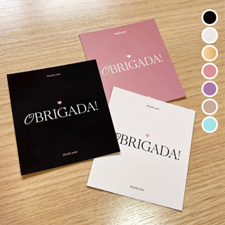 Cartão de Agradecimento ao Cliente pela Compra 9x10cm - OBRIGADA em Oferta na Shopee