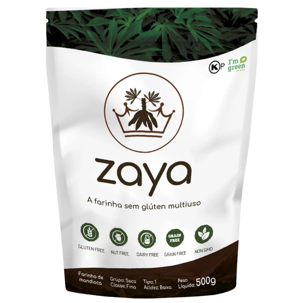 Farinha Zaya Flour Mandioca Sem Glúten Multiuso Vegana 1kg e/ou 500g — imagem 2 de 2