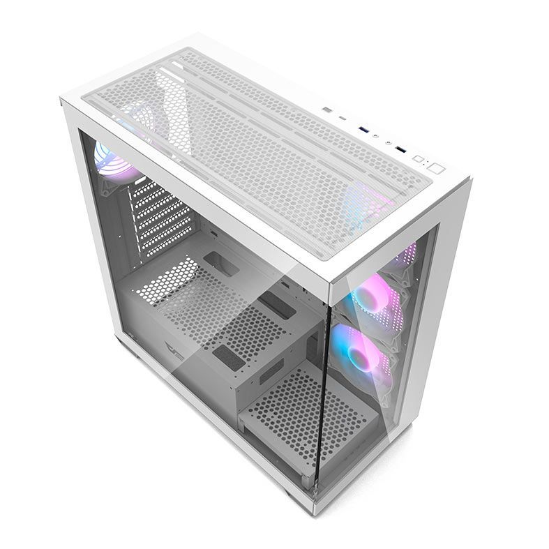 Detalhes do Gabinete Gamer Aigo Darkflash DS900, Mid-Tower, Lateral de Vidro, Com 4 Fans, Branco, DS900-WH-4F