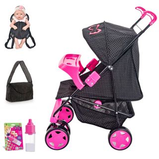 Carrinho de Boneca Canguru Bolsa Leite Reborn Milano Alive Ninar Luxo Bebê Menina em Oferta na Shopee