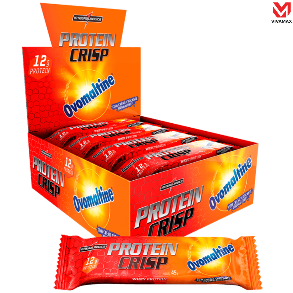 Protein Crisp Barrinha de Proteína Integralmedica Ovomaltine – 12g de Proteína Crisp Ovoma...