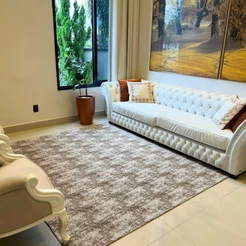 Tapete Aconchegante Lindo Para Sala Acessível Com 1,50x1,00 2,00x1,40