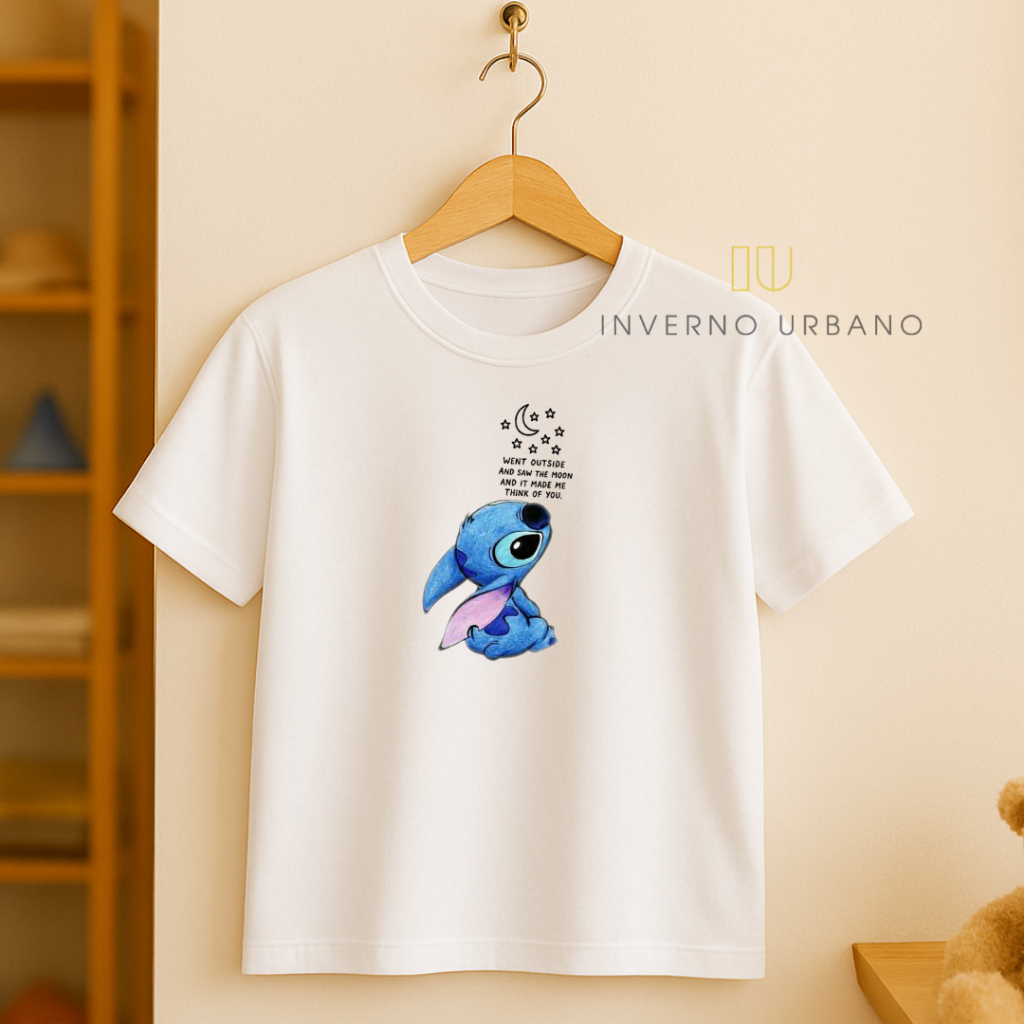 Camiseta Infantil Estampada "Lillo Frases" Várias Cores Do 2 ao 16 Anos Juvenil adolescentes