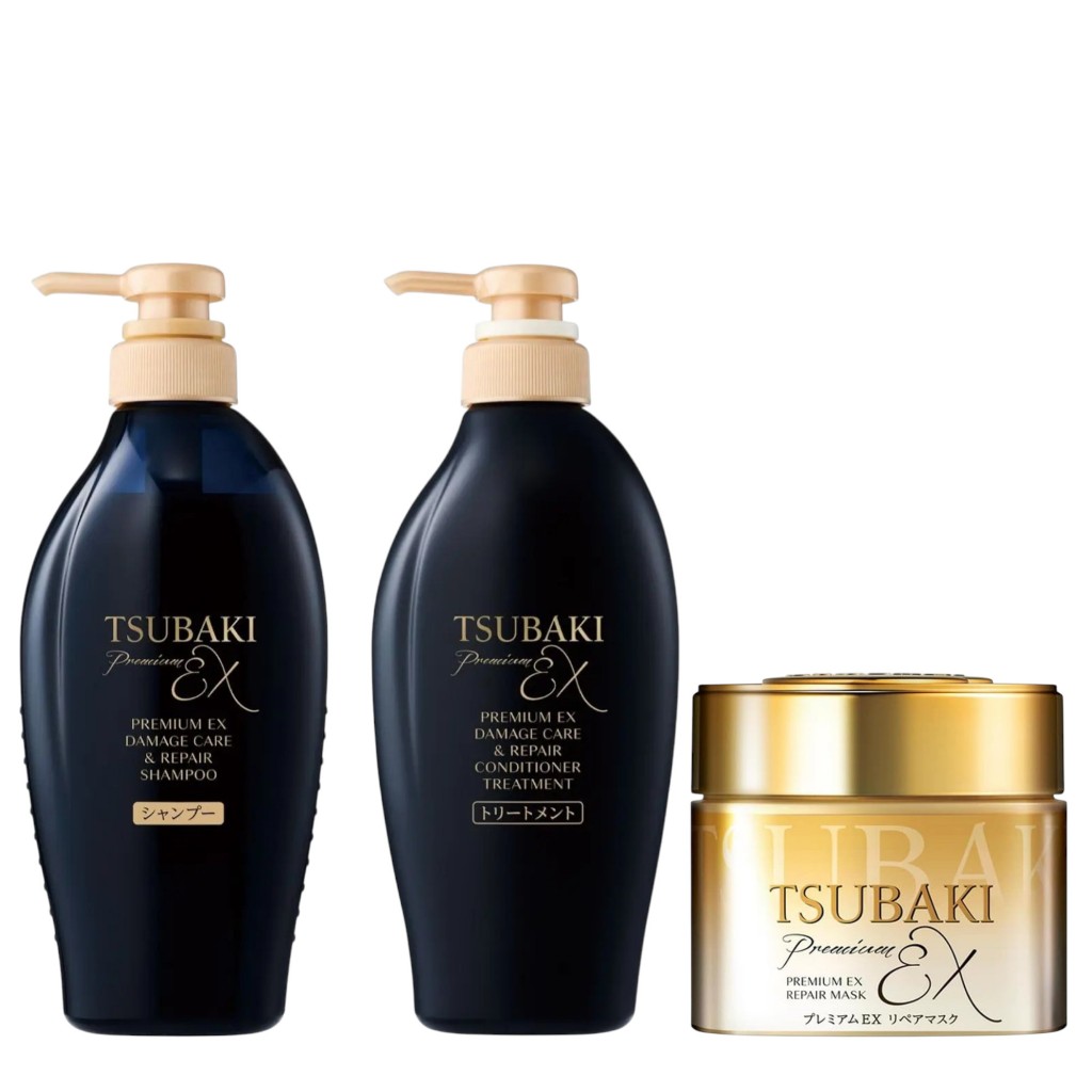 Kit Shampoo e Condicionador Premium EX Intensive Repair 450ml + Repair Mask 180g - Tsubaki