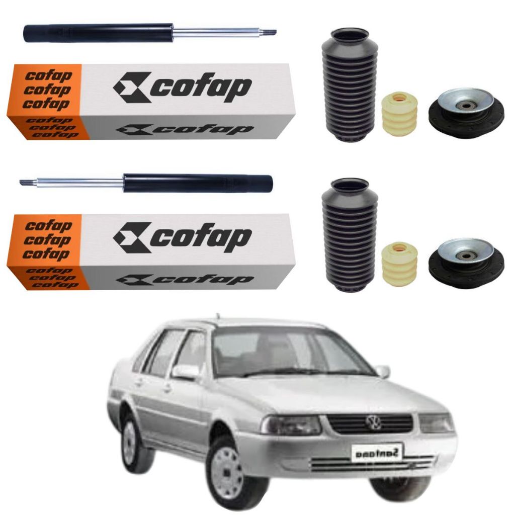 PAR AMORTECEDOR DIANTEIRO SANTANA 1997 A 2006 COFAP + KIT
