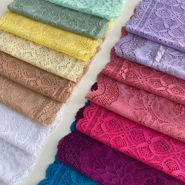 Tecido Renda Lingerie premium (3 metros comprimento x Largura) lindas cores em Oferta na Shopee