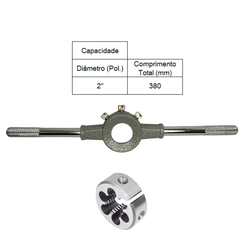 PORTA COSSINETE 2 POLEGADA +  COSSINETE MANUAL AÇO LIGA M24 X 3,0 - ANSI - ROCAST
