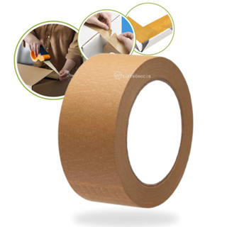 Acabamento Limpo e Profissional com Fita Kraft Marrom Adesiva 20m – BOM1348 em Oferta na Shopee