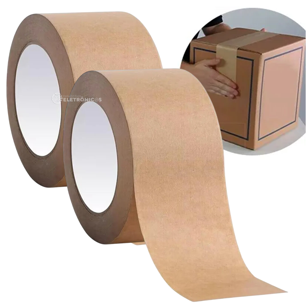 Kit 2 Fitas Kraft Marrom 48mm x 20m com Alta Aderência e Resistência – BOM1348 em Oferta na Shopee